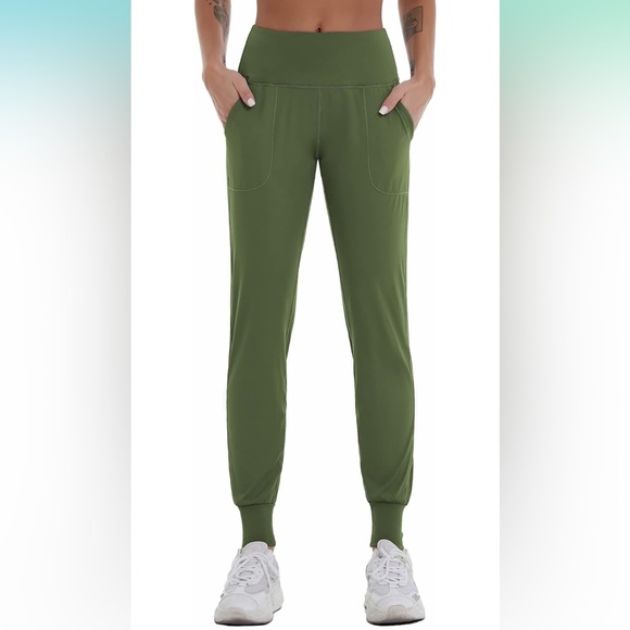Hunter green athletic joggers - Picture 9 of 10